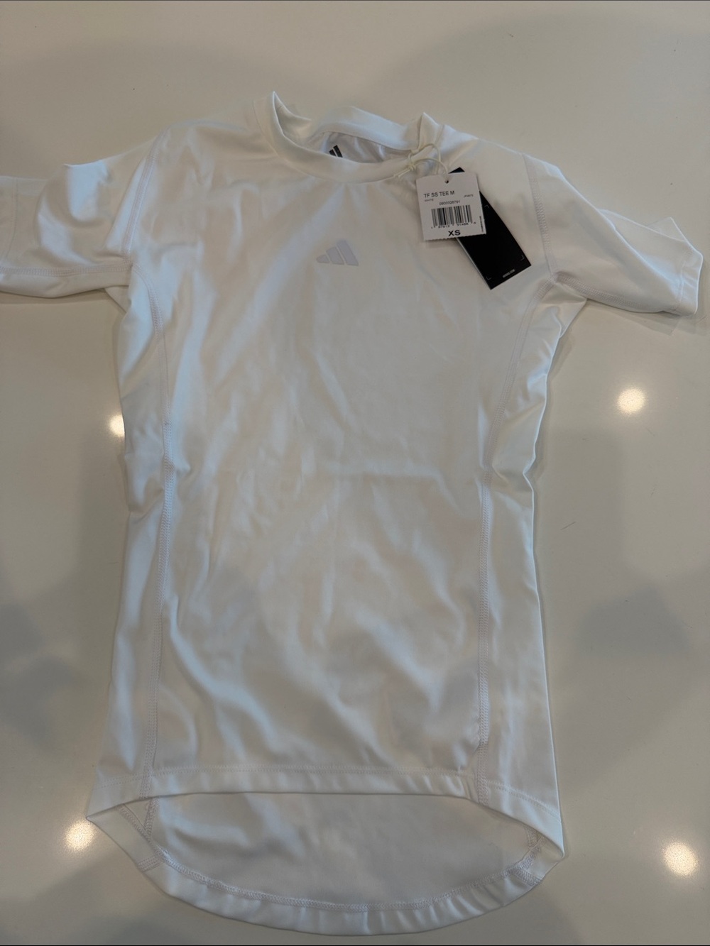 adidas White Performance Short Sleeve Tee